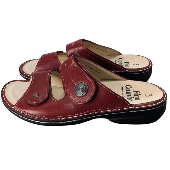 Finn Comfort Sansibar Venezia Red Sandals Womens Size 12 US 43 EU NWOT $225 - Picture 1 of 16
